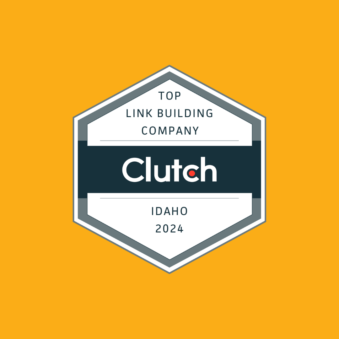 Hexagonal badge on orange background reads: