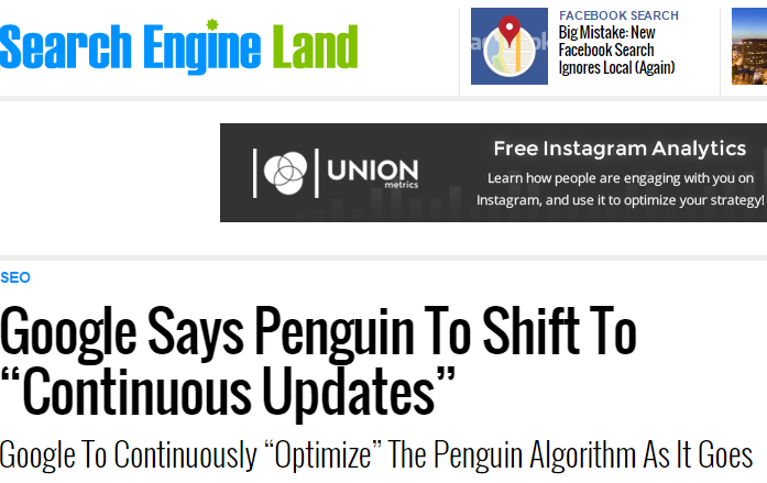 SEL google penguin shift